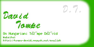 david tompe business card